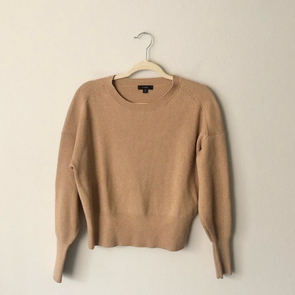 J.Crew Merino Wool Blend Crewneck Sweater in Camel Size XS - Picture 1 of 11